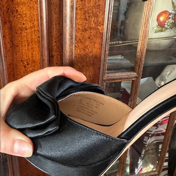 Kate spade satin black strappy heels - Picture 3 of 6